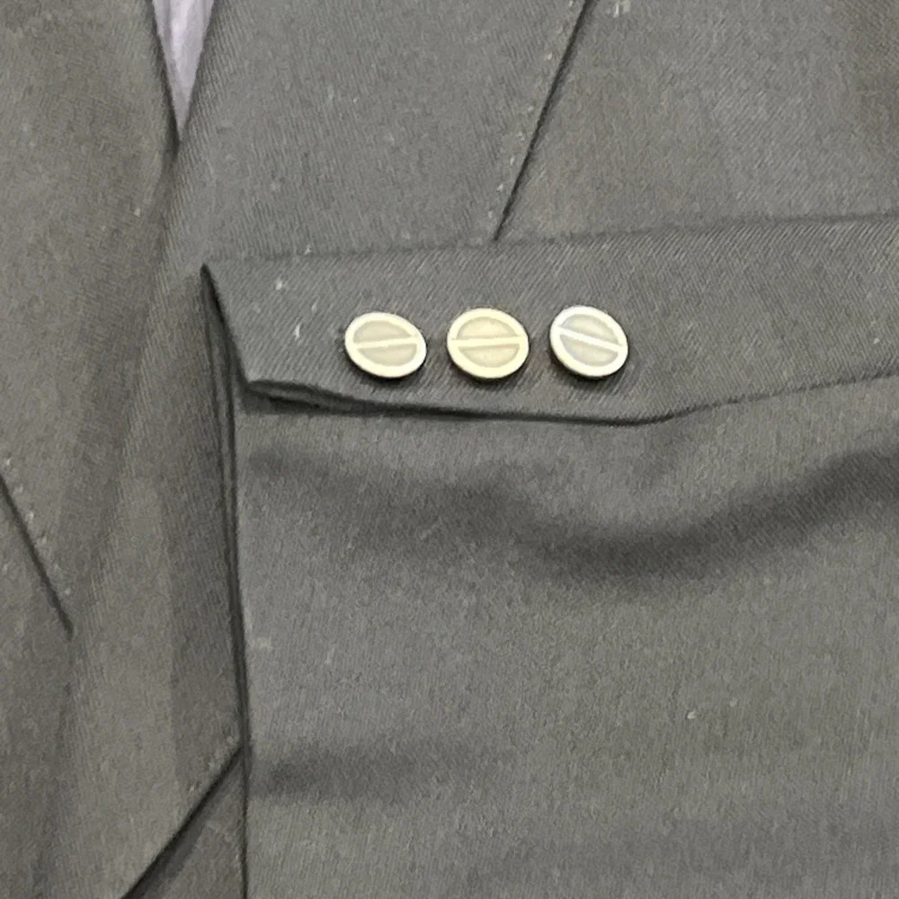 Vtg Christian Dior Monsieur Men's Size 44L Jacket Blazer Blue Silver Button